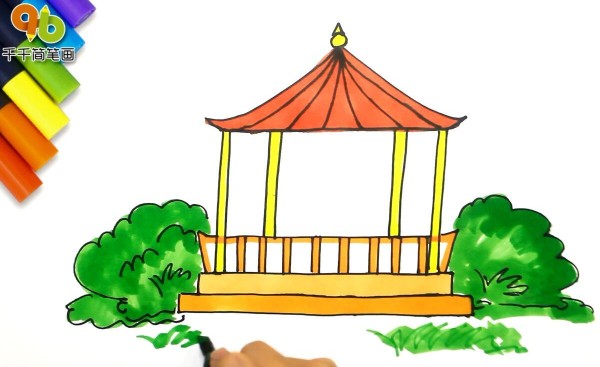 Simple drawing of pavilion