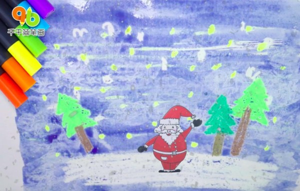 Jingle Bells Santa Claus simple drawing