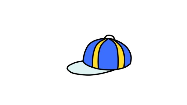 Simple drawing of childrens hat