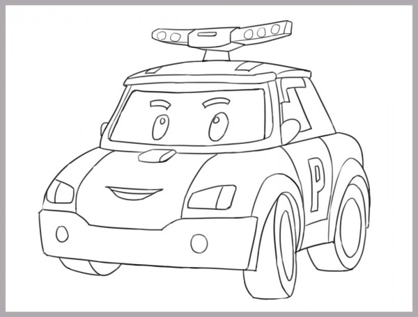 Police car simple drawing