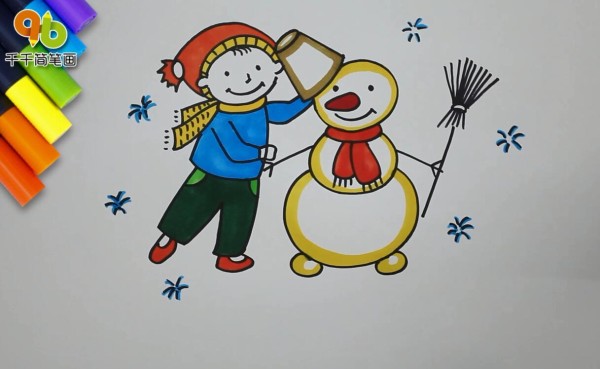 Simple drawing of snowman