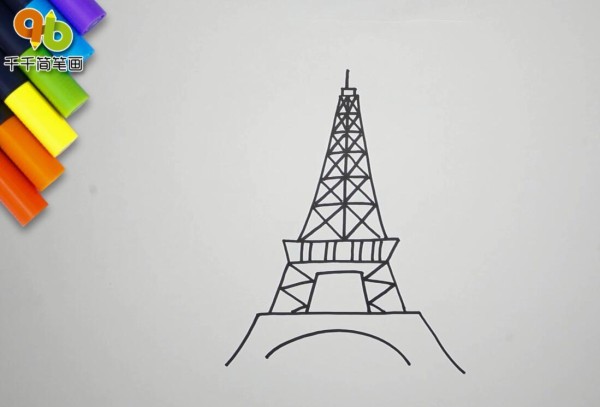 Simple drawing of towering iron tower