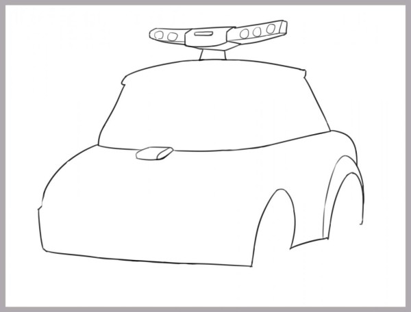 Police car simple drawing