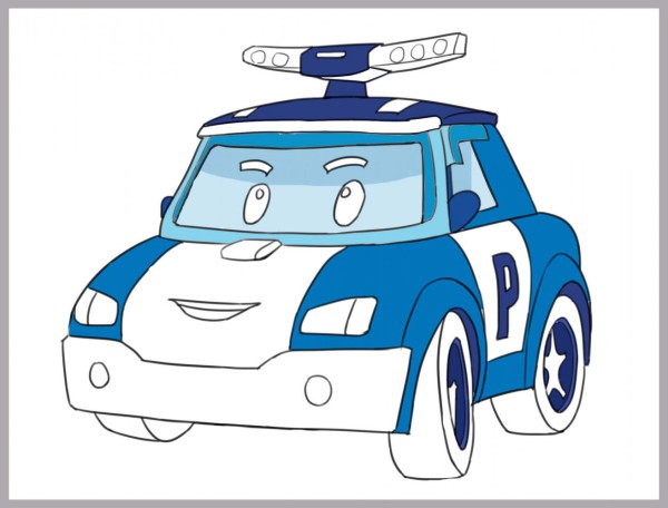 Police car simple drawing