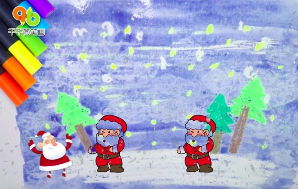 Jingle Bells Santa Claus simple drawing