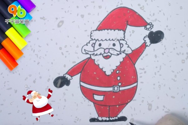 Jingle Bells Santa Claus simple drawing