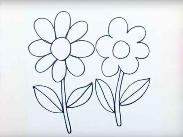 Flower simple drawing