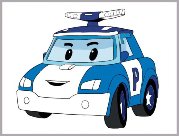 Police car simple drawing