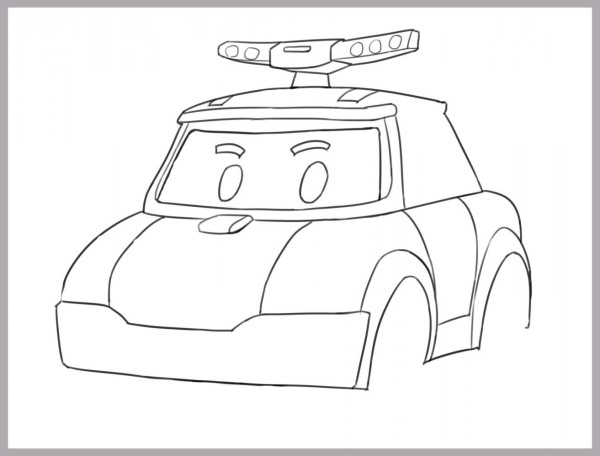 Police car simple drawing