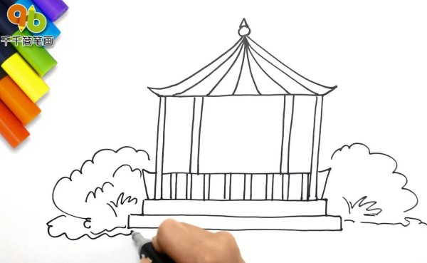 Simple drawing of pavilion