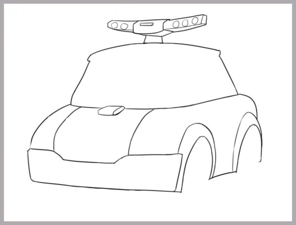 Police car simple drawing