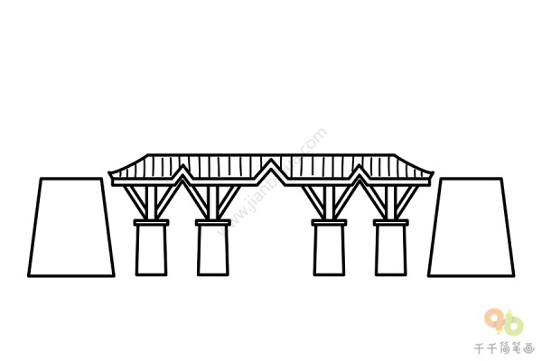 Simple drawing of Danjingshan tourist attraction in Pengzhou, Chengdu