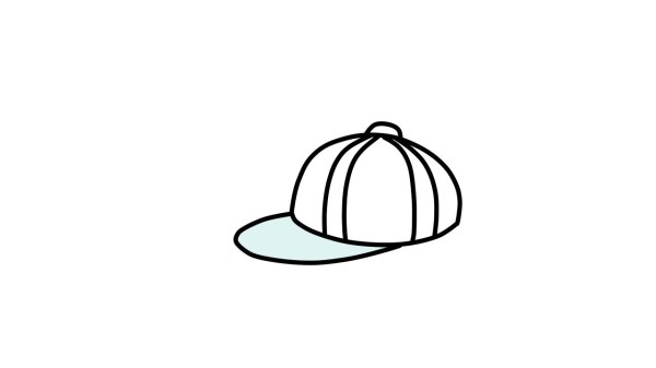 Simple drawing of childrens hat