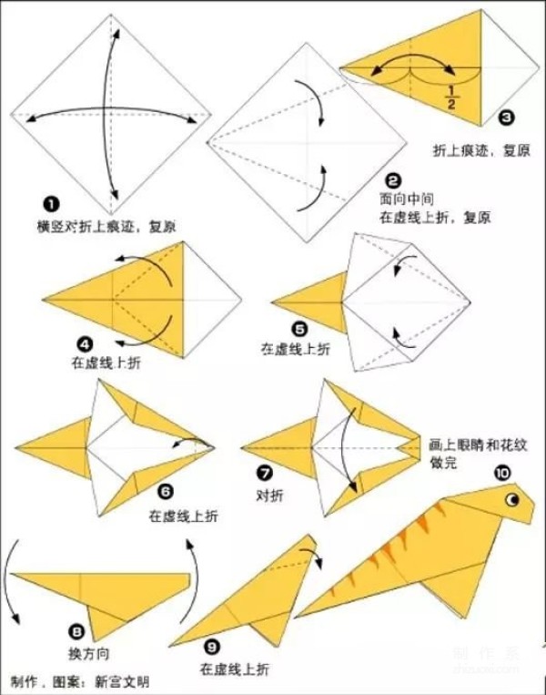 [Origami] Dinosaur Kingdom—5 easy-to-learn ways to make dinosaur origami