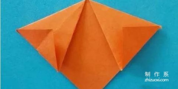 Childrens handmade origami flowers, simple and beautiful