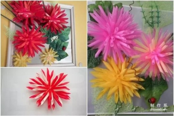 Straw flower stickers handmade