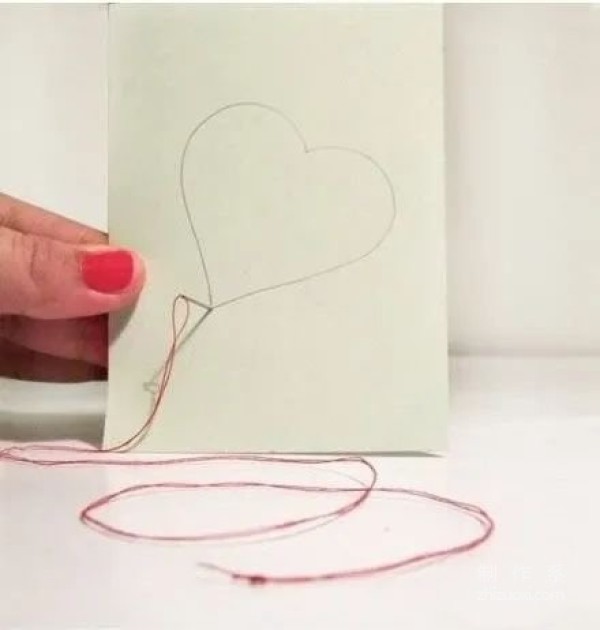 Hand embroidered love card DIY production