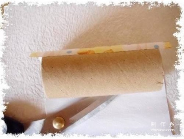 Roll paper pen holder DIY handmade