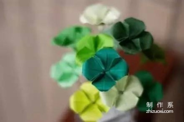 Cute and exquisite clover origami picture tutorial