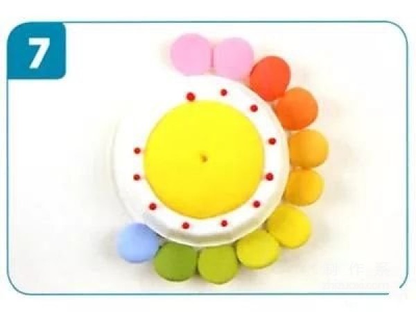 Clay handmade - colorful clock