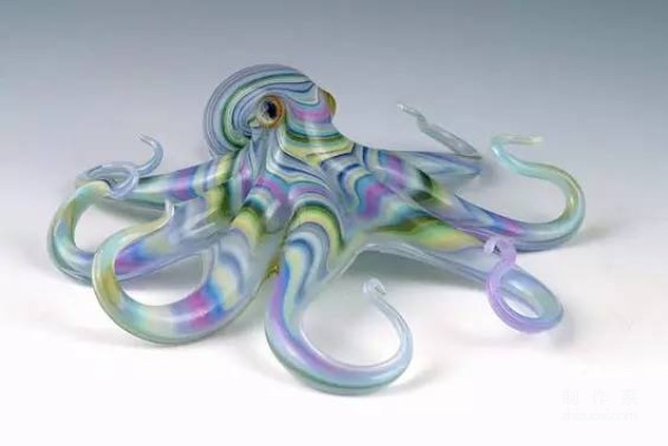 Colorful hand blown glass creatures