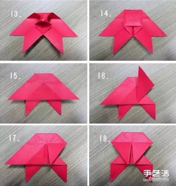 Illustration of steps for folding paper butterflies