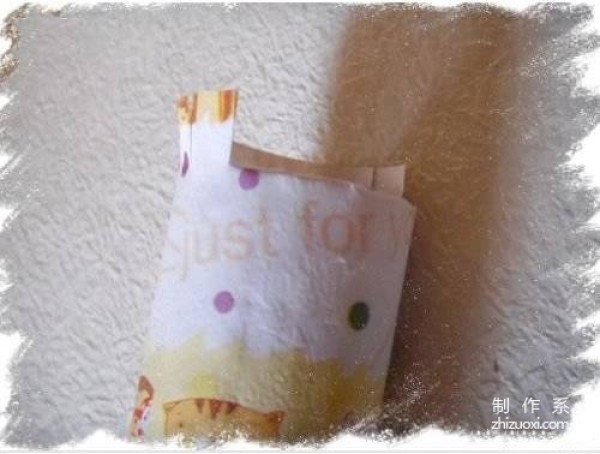 Roll paper pen holder DIY handmade