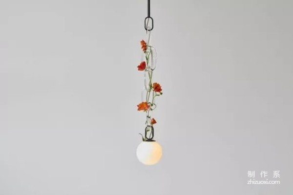 Handmade stained glass chain link lamps