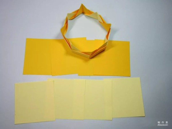 Childrens handmade origami crown simple step-by-step diagram of origami crown