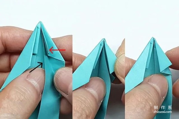 Simple origami tutorial for children: How to fold a handmade origami boat (step-by-step illustration)