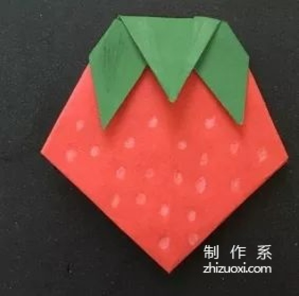 Simple origami tutorial for strawberry