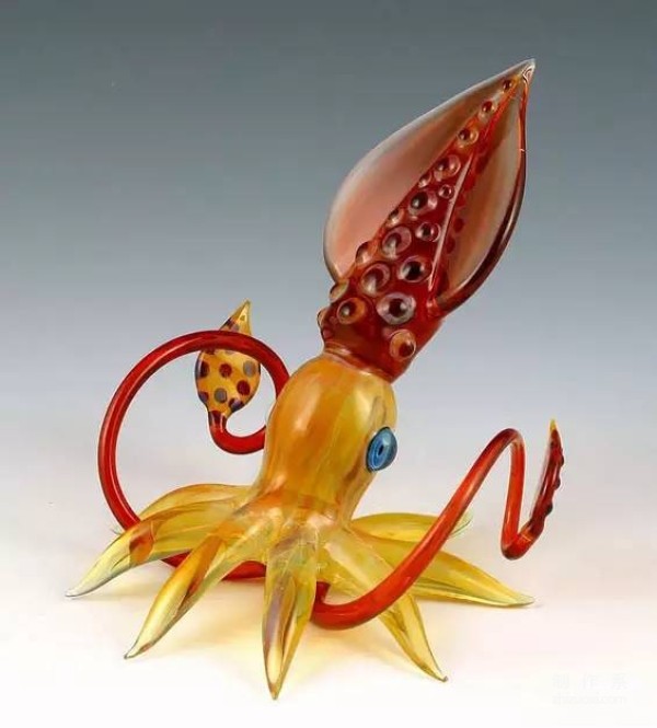 Colorful hand blown glass creatures