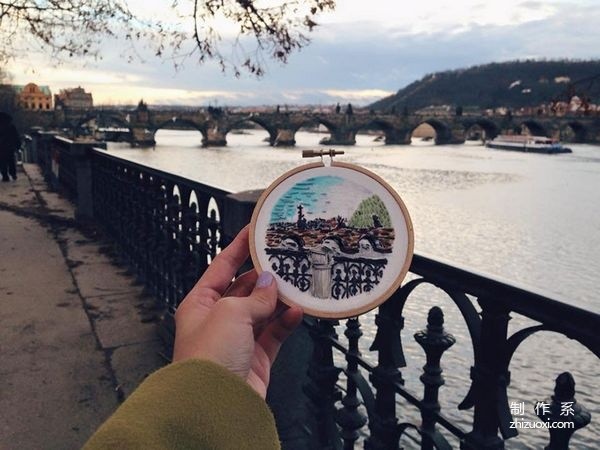 Record your travels with embroidery