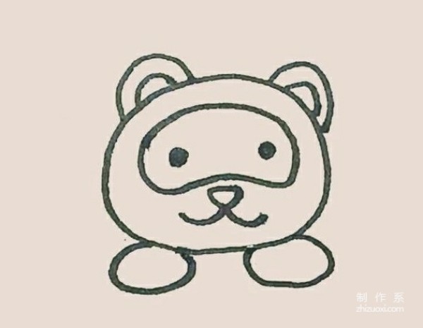 Learn to draw simple strokes, cute little panda