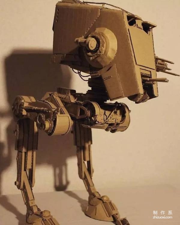 3D model created from old cardboard boxes, this girl is amazing