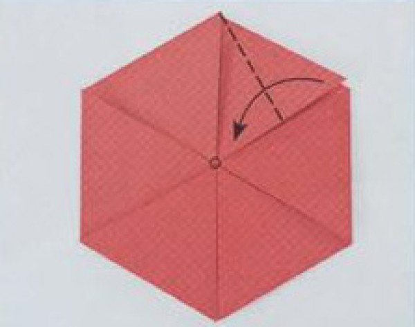 Creative handmade origami illustration of folding star-shaped candy box