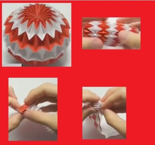 How to fold the flipped magic ball flower with a deformable telescopic rod