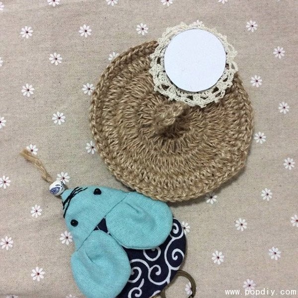 Fabric DIY creative handmade beautiful and cute mouse key bag