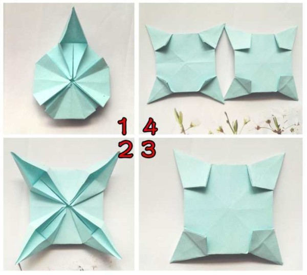 Handmade origami tutorial teaches you how to make a simple paper sun