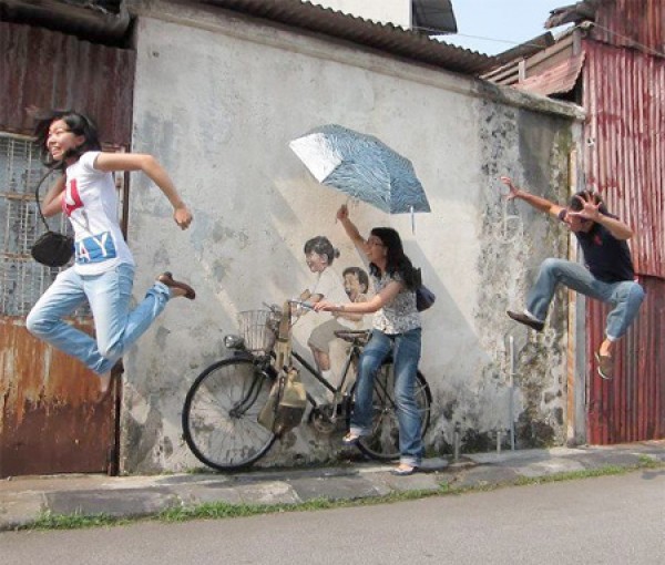 Creative art inspired by wall paintings