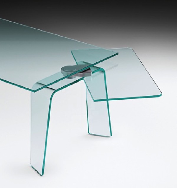 Extended structure glass table