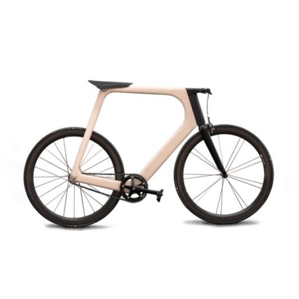 Minimalist wooden body bicycle