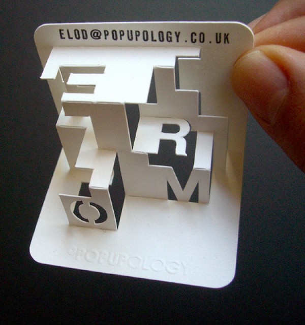 Creative 3D business cards