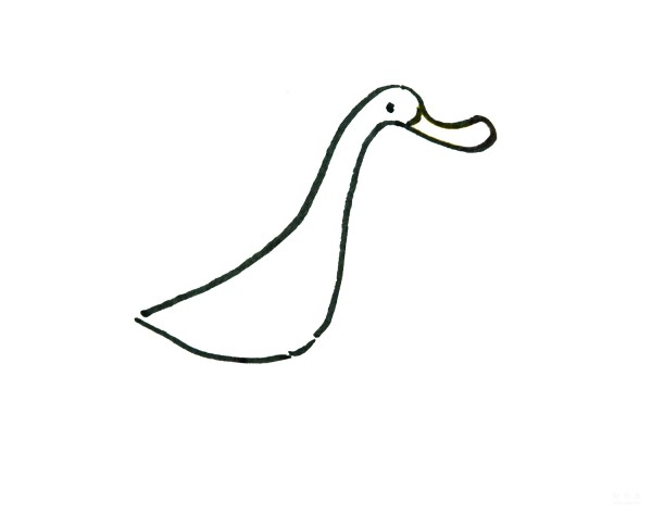 Learn to draw simple drawings, cute ducks