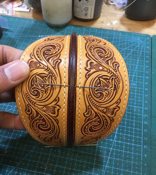 Leather carving lantern