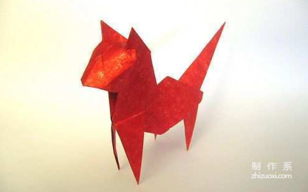 Paper craft hand-making tutorial, Tesuya Gotani animal origami cat hand-made origami drawing tutorial