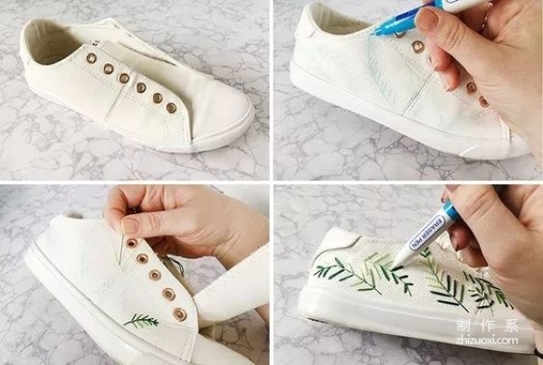 No matter how cheap or ordinary white shoes are, you can make them look beautiful with just one trick.