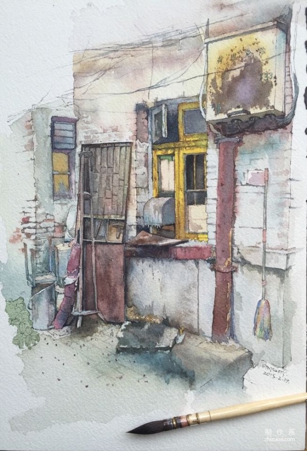 Corners in life - watercolor paintings by Ao Lu