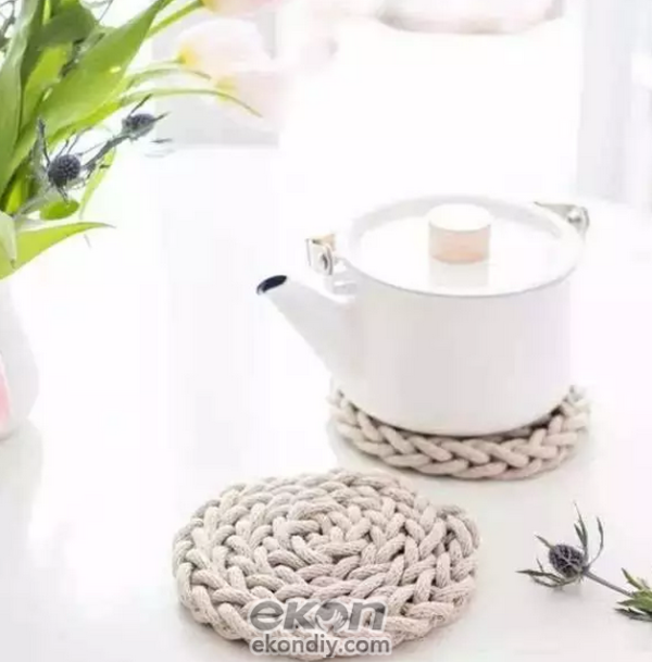 Childrens handmade workshop homemade woven cotton rope coasters will make you fall in love with the simple and natural style