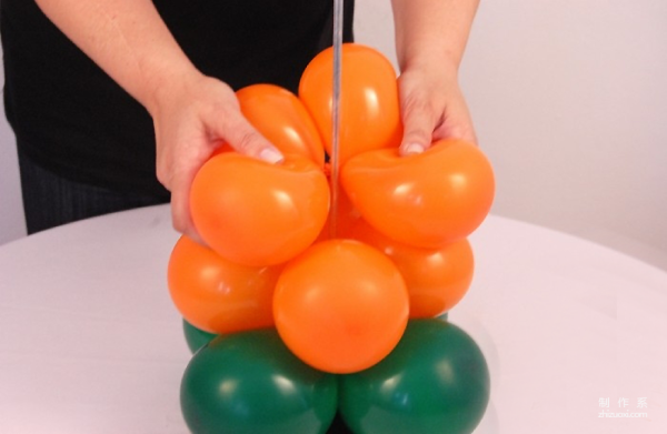 Handmade magic balloons and colorful balls, palm tree shape making tutorial